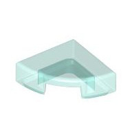 Lego destička kulatá 1x1 čtvrtkruh, průhledná světle modrá (6396287, 6514467)